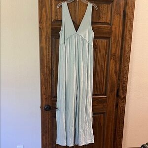American Eagle Light Blue Sleeveless Jumpsuit